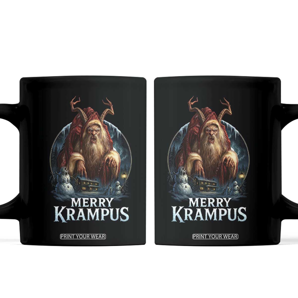 Christmas Krampus Coffee Mug Merry Krampus Pagan Yule Nordic Xmas TS11 Black Print Your Wear