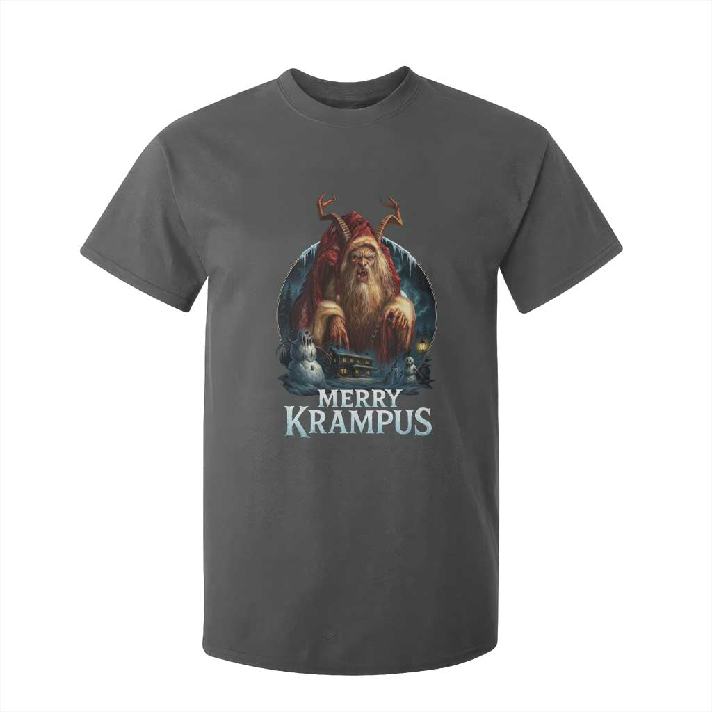 Christmas Krampus T Shirt For Kid Merry Krampus Pagan Yule Nordic Xmas TS11 Dark Heather Print Your Wear