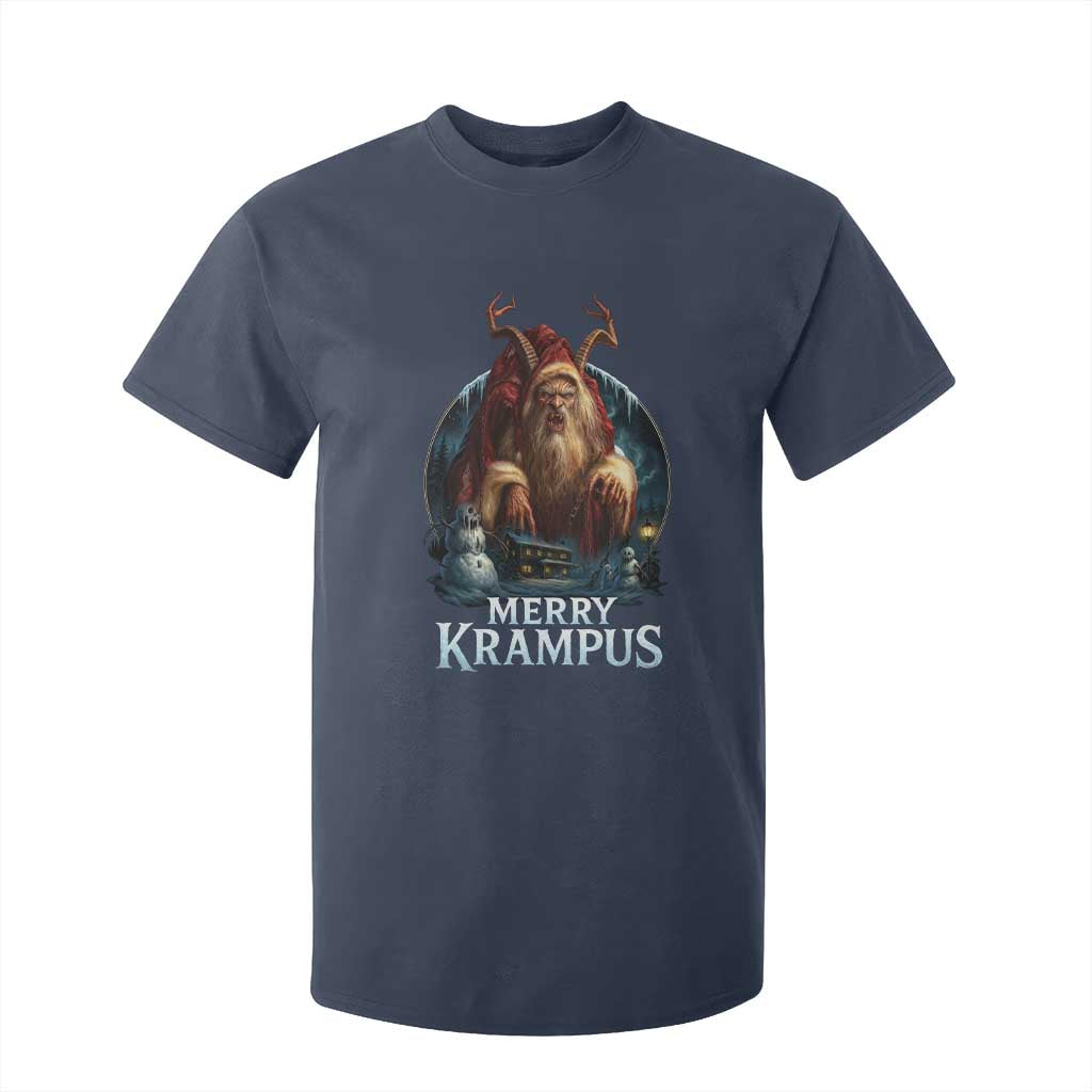 Christmas Krampus T Shirt For Kid Merry Krampus Pagan Yule Nordic Xmas TS11 Navy Print Your Wear