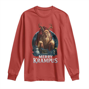 Christmas Krampus Long Sleeve Shirt Merry Krampus Pagan Yule Nordic Xmas TS11 Red Print Your Wear