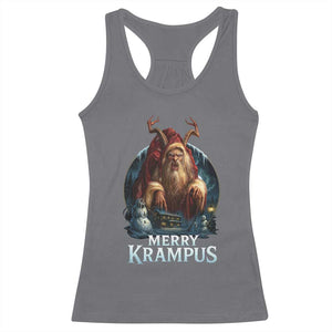Christmas Krampus Racerback Tank Top Merry Krampus Pagan Yule Nordic Xmas TS11 Charcoal Print Your Wear