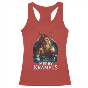 Christmas Krampus Racerback Tank Top Merry Krampus Pagan Yule Nordic Xmas TS11 Red Print Your Wear