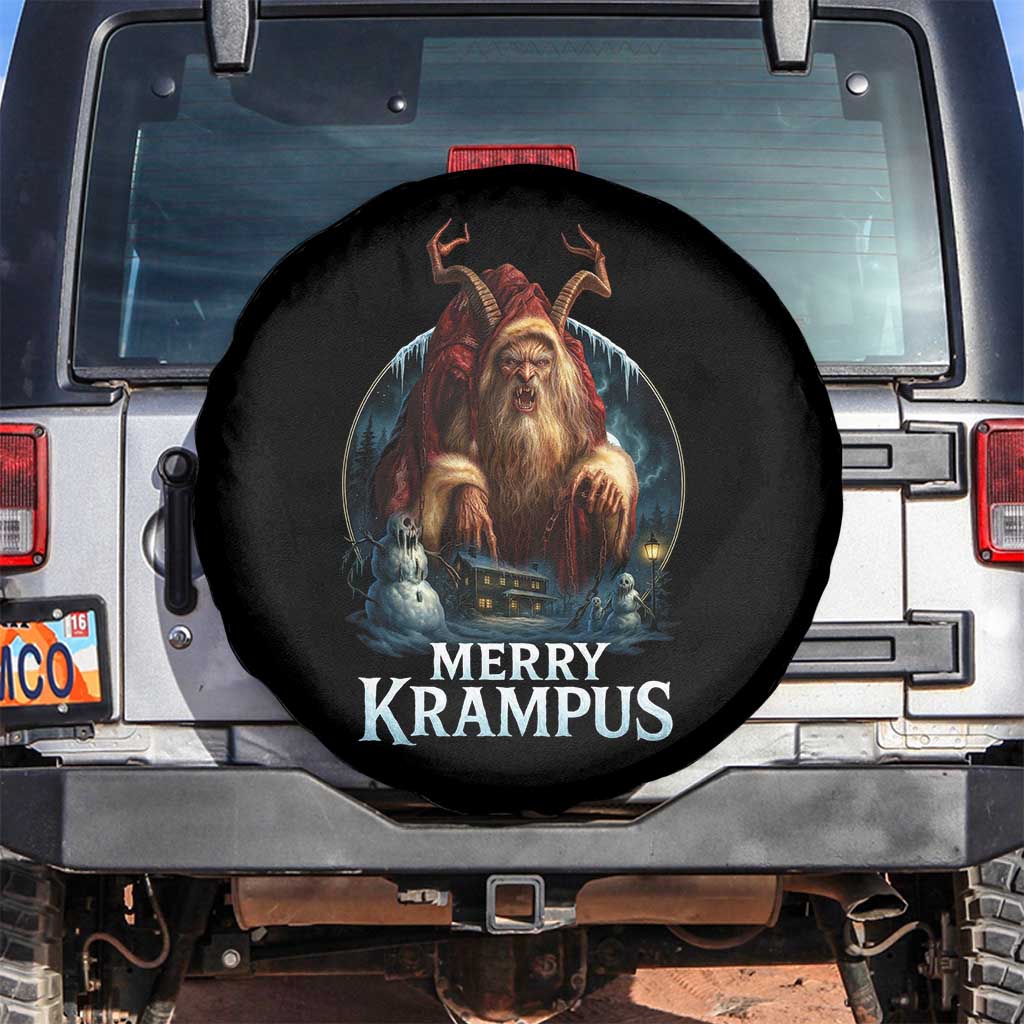 Christmas Krampus Spare Tire Cover Merry Krampus Pagan Yule Nordic Xmas TS11 No hole Black Print Your Wear