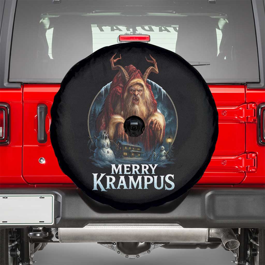 Christmas Krampus Spare Tire Cover Merry Krampus Pagan Yule Nordic Xmas TS11 Black Print Your Wear