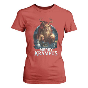 Christmas Krampus T Shirt For Women Merry Krampus Pagan Yule Nordic Xmas TS11 Red Print Your Wear
