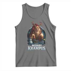 Christmas Krampus Tank Top Merry Krampus Pagan Yule Nordic Xmas TS11 Black Heather Print Your Wear