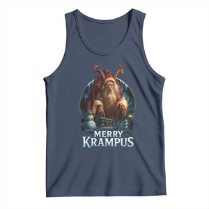 Christmas Krampus Tank Top Merry Krampus Pagan Yule Nordic Xmas TS11 Navy Print Your Wear