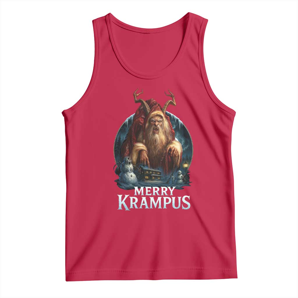 Christmas Krampus Tank Top Merry Krampus Pagan Yule Nordic Xmas TS11 Red Print Your Wear
