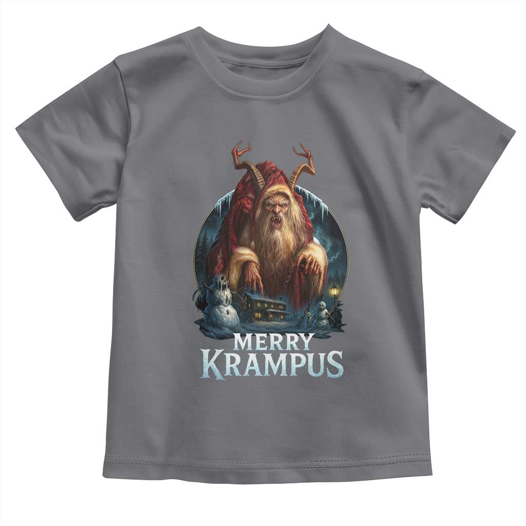 Christmas Krampus Toddler T Shirt Merry Krampus Pagan Yule Nordic Xmas TS11 Charcoal Print Your Wear