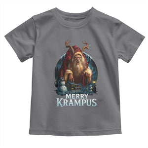 Christmas Krampus Toddler T Shirt Merry Krampus Pagan Yule Nordic Xmas TS11 Charcoal Print Your Wear