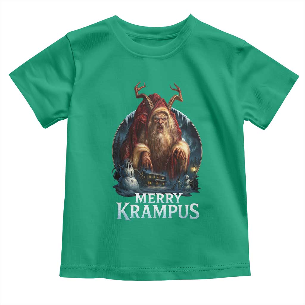 Christmas Krampus Toddler T Shirt Merry Krampus Pagan Yule Nordic Xmas TS11 Irish Green Print Your Wear