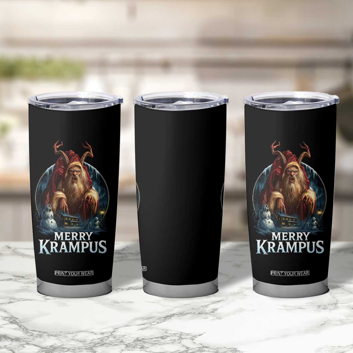 Christmas Krampus Tumbler Cup Merry Krampus Pagan Yule Nordic Xmas TS11 Print Your Wear