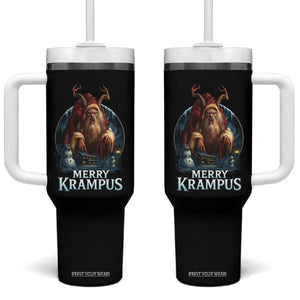 Christmas Krampus Tumbler With Handle Merry Krampus Pagan Yule Nordic Xmas TS11 One Size: 40 oz Black Print Your Wear