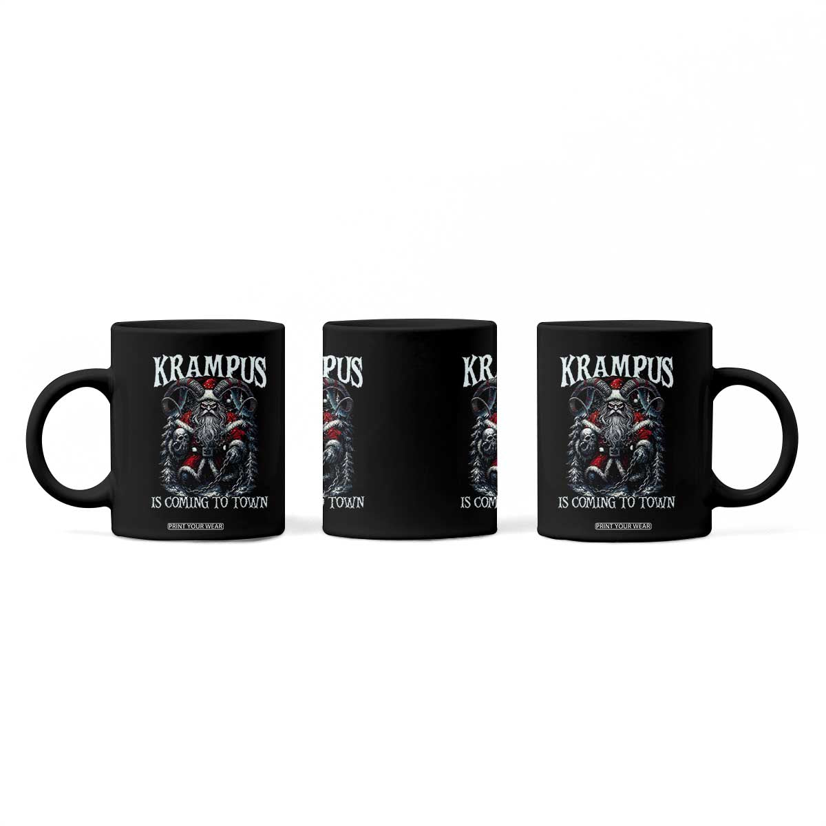 Nordic Christmas Krampus Coffee Mug Krampus Is Coming To Town Horror Holiday Xmas TS11 Print Your Wear