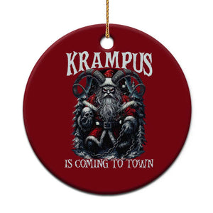 Nordic Christmas Krampus Ceramic Ornament Krampus Is Coming To Town Horror Holiday Xmas TS11 1pc Red Print Your Wear