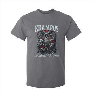 Nordic Christmas Krampus T Shirt For Kid Krampus Is Coming To Town Horror Holiday Xmas TS11 Charcoal Print Your Wear