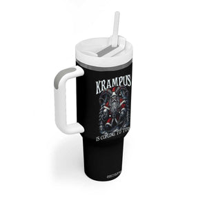 Nordic Christmas Krampus Tumbler With Handle Krampus Is Coming To Town Horror Holiday Xmas TS11 Print Your Wear