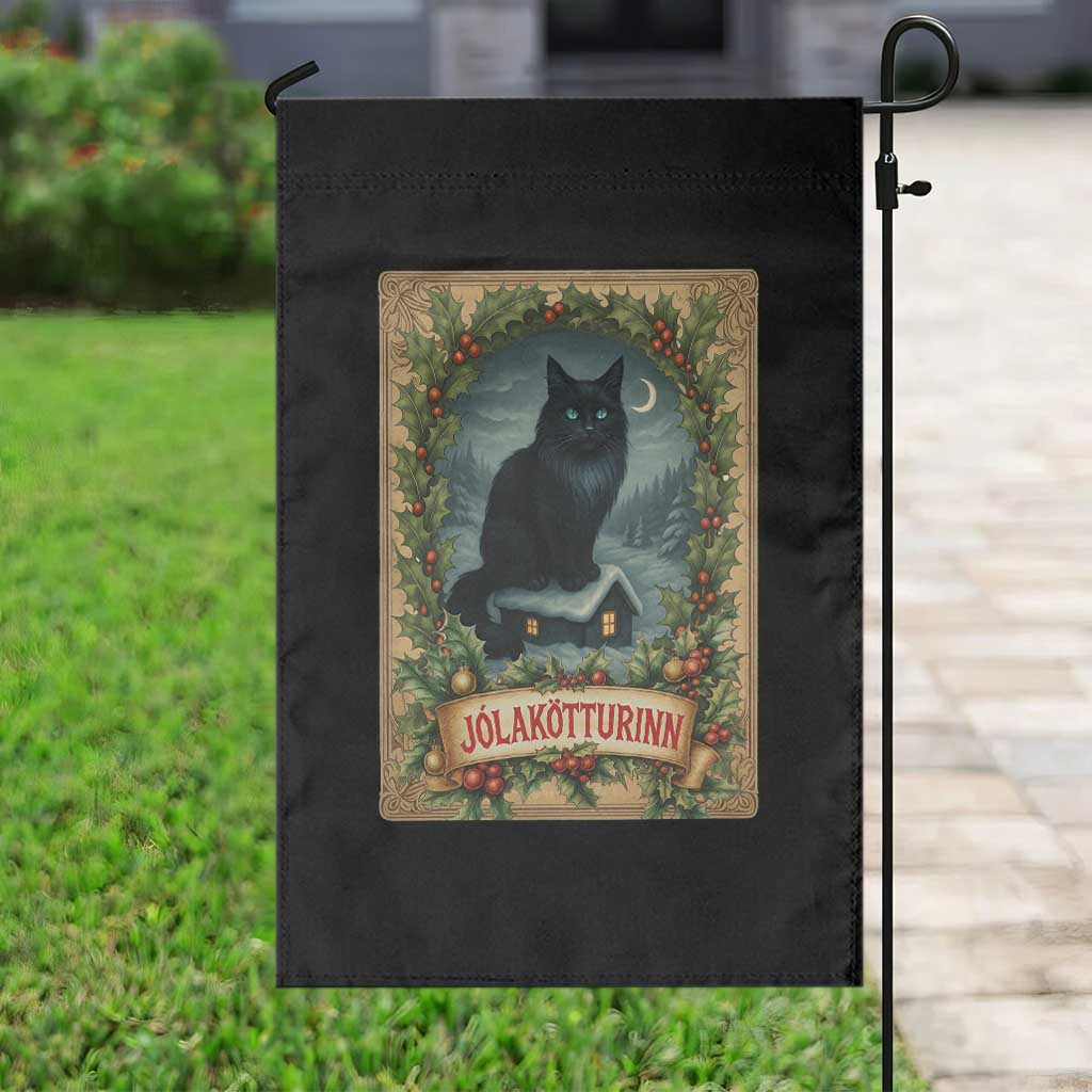 Nordic Christmas Cat Garden Flag Jolakotturinn Yule Cat Icelandic TS11 Print Your Wear