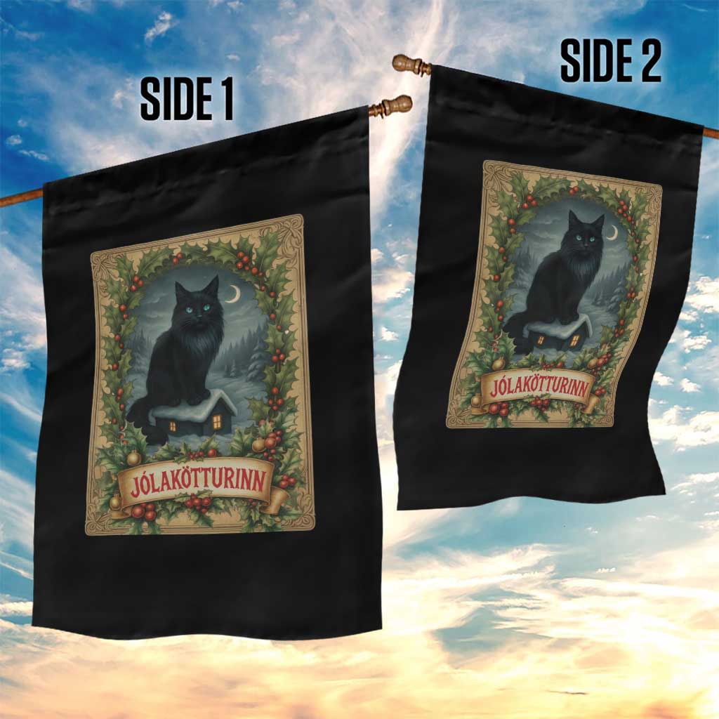 Nordic Christmas Cat Garden Flag Jolakotturinn Yule Cat Icelandic TS11 Print Your Wear