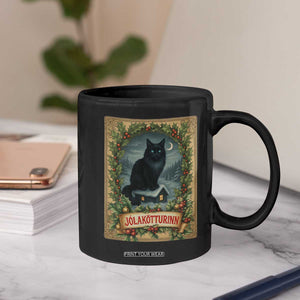 Nordic Christmas Cat Coffee Mug Jolakotturinn Yule Cat Icelandic TS11 Print Your Wear