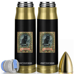 Nordic Christmas Cat Bullet Tumbler Jolakotturinn Yule Cat Icelandic TS11 Black Print Your Wear
