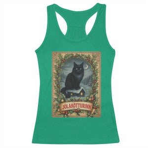 Nordic Christmas Cat Racerback Tank Top Jolakotturinn Yule Cat Icelandic TS11 Irish Green Print Your Wear