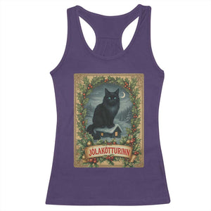 Nordic Christmas Cat Racerback Tank Top Jolakotturinn Yule Cat Icelandic TS11 Purple Print Your Wear