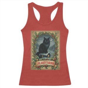 Nordic Christmas Cat Racerback Tank Top Jolakotturinn Yule Cat Icelandic TS11 Red Print Your Wear