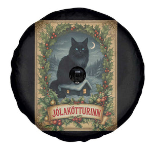 Nordic Christmas Cat Spare Tire Cover Jolakotturinn Yule Cat Icelandic TS11 Print Your Wear