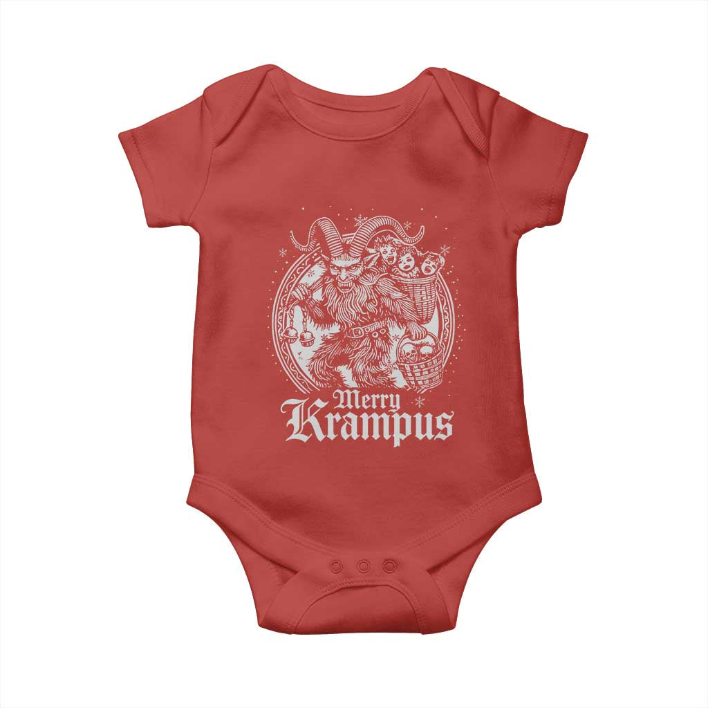 Christmas Krampus Baby Onesie Merry Krampus Norse Pagan Yule Horror Xmas TS11 Red Print Your Wear