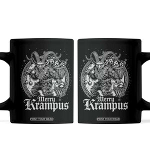 Christmas Krampus Coffee Mug Merry Krampus Norse Pagan Yule Horror Xmas TS11 Black Print Your Wear