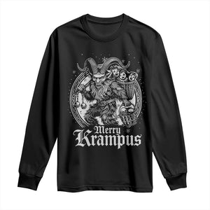Christmas Krampus Long Sleeve Shirt Merry Krampus Norse Pagan Yule Horror Xmas TS11 Black Print Your Wear