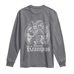 Christmas Krampus Long Sleeve Shirt Merry Krampus Norse Pagan Yule Horror Xmas TS11 Charcoal Print Your Wear