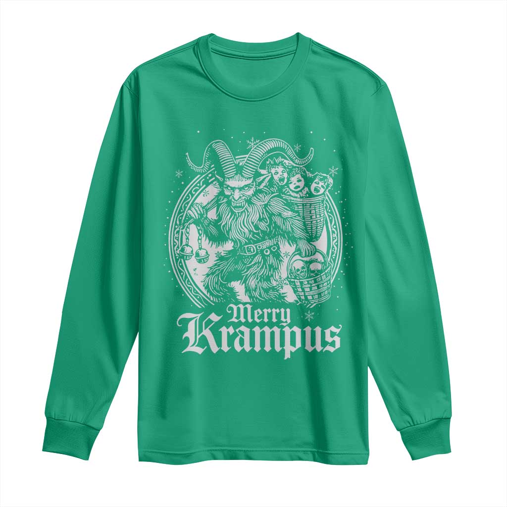 Christmas Krampus Long Sleeve Shirt Merry Krampus Norse Pagan Yule Horror Xmas TS11 Irish Green Print Your Wear