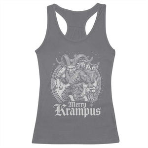 Christmas Krampus Racerback Tank Top Merry Krampus Norse Pagan Yule Horror Xmas TS11 Charcoal Print Your Wear
