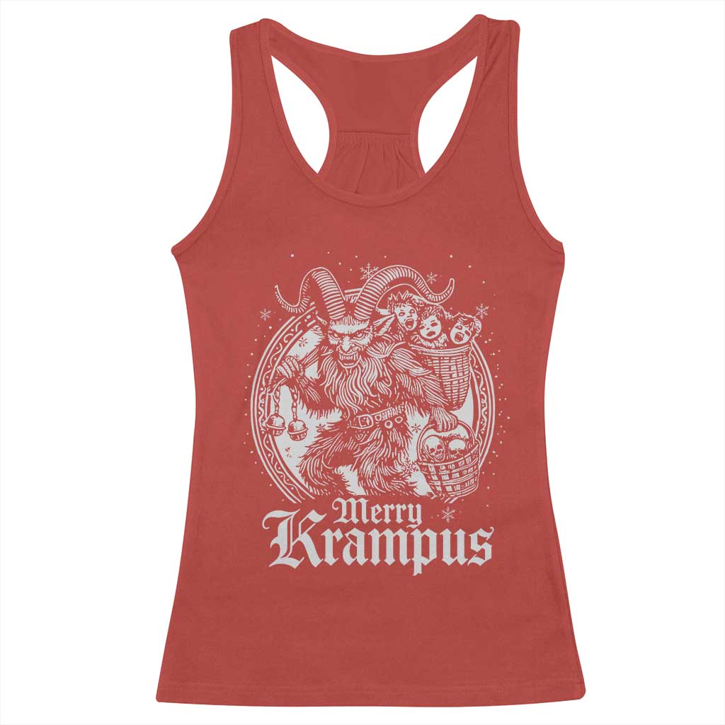 Christmas Krampus Racerback Tank Top Merry Krampus Norse Pagan Yule Horror Xmas TS11 Red Print Your Wear