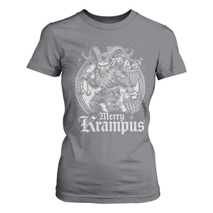 Christmas Krampus T Shirt For Women Merry Krampus Norse Pagan Yule Horror Xmas TS11 Charcoal Print Your Wear