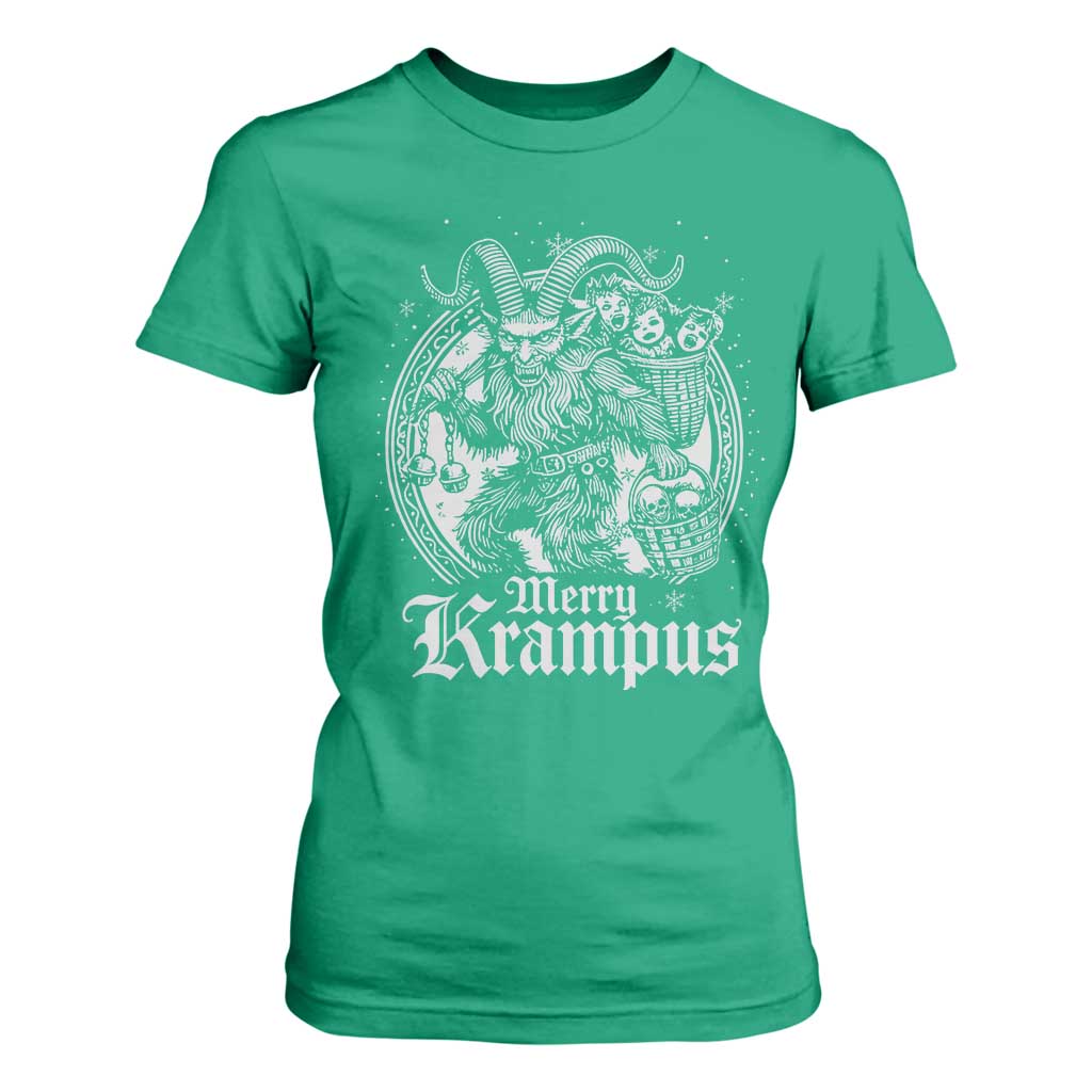 Christmas Krampus T Shirt For Women Merry Krampus Norse Pagan Yule Horror Xmas TS11 Irish Green Print Your Wear