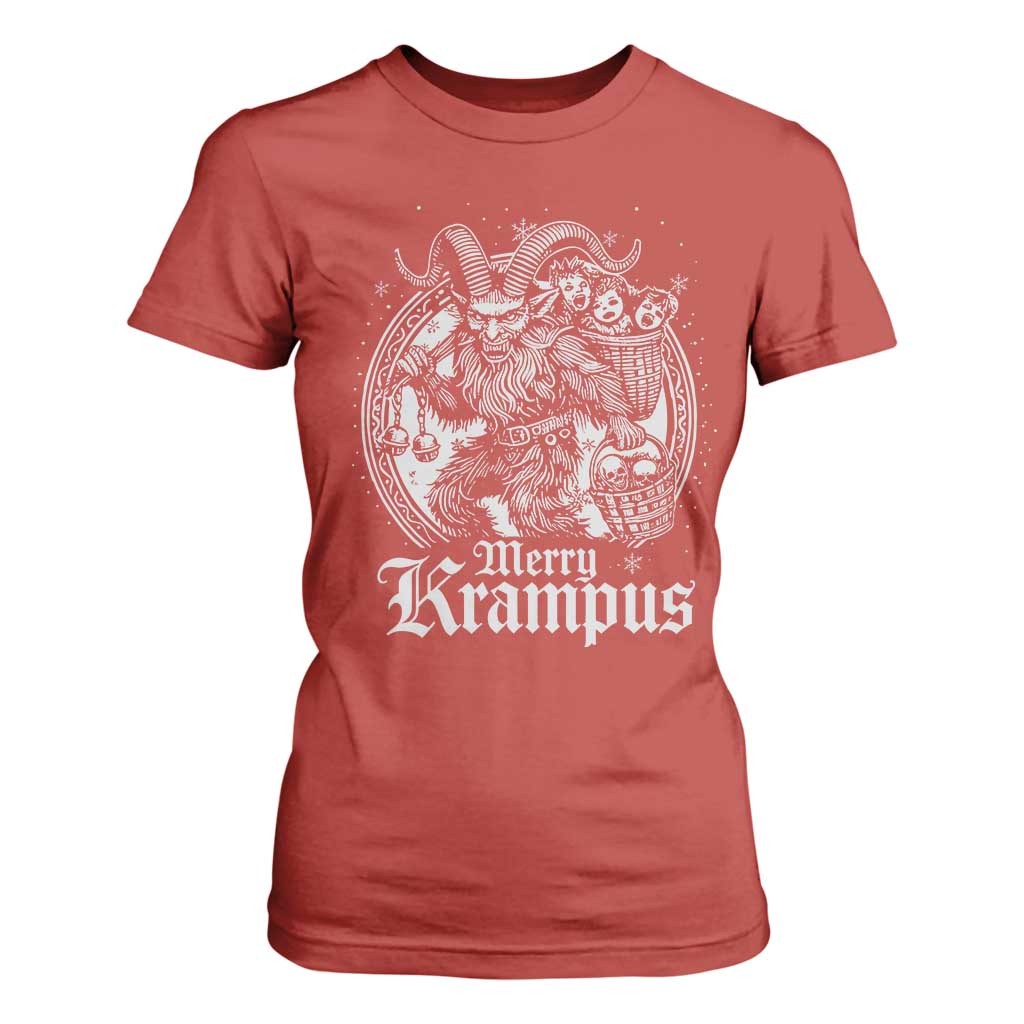 Christmas Krampus T Shirt For Women Merry Krampus Norse Pagan Yule Horror Xmas TS11 Red Print Your Wear