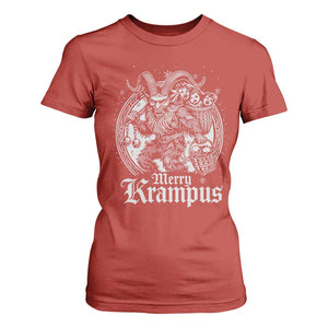 Christmas Krampus T Shirt For Women Merry Krampus Norse Pagan Yule Horror Xmas TS11 Red Print Your Wear