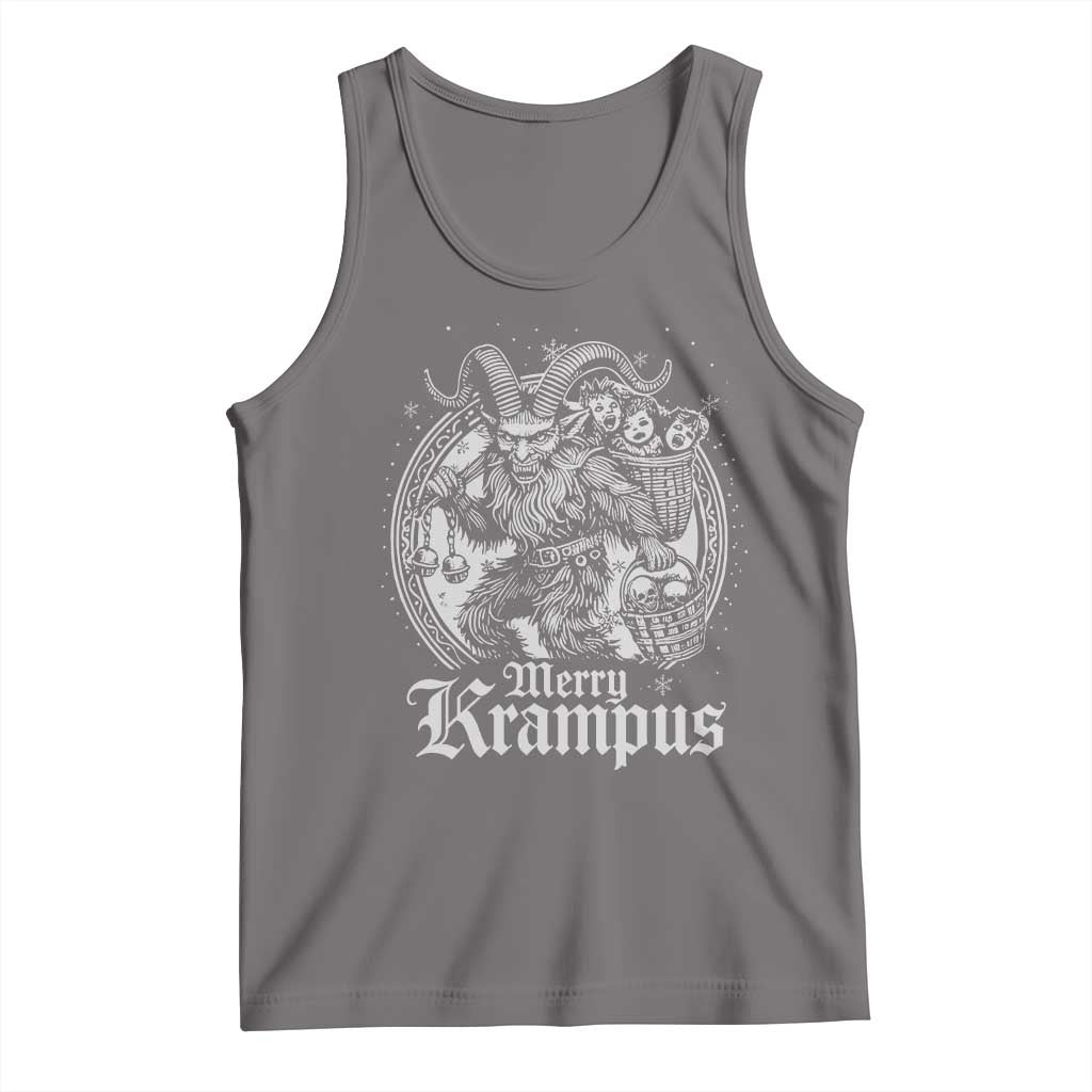 Christmas Krampus Tank Top Merry Krampus Norse Pagan Yule Horror Xmas TS11 Deep Heather Print Your Wear