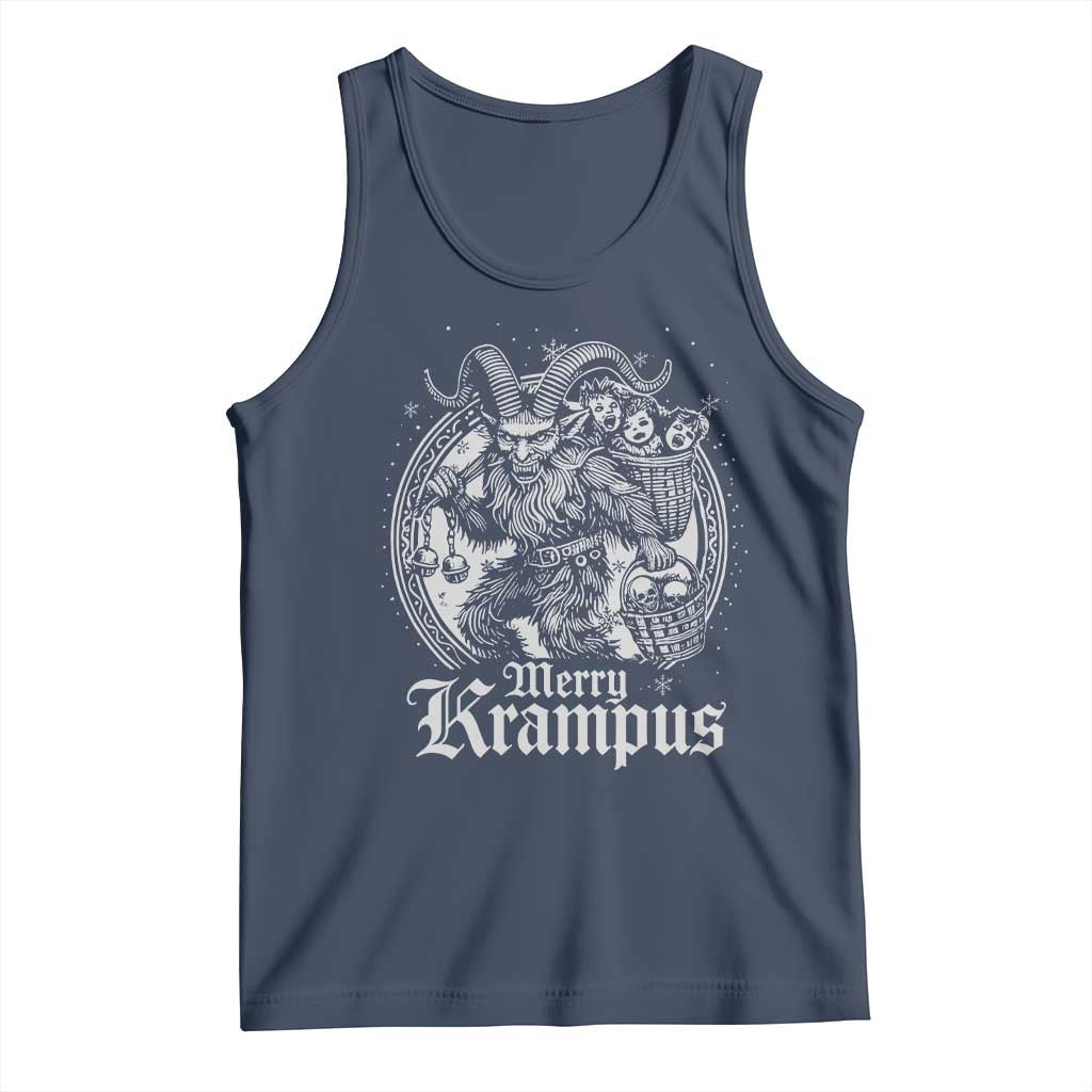 Christmas Krampus Tank Top Merry Krampus Norse Pagan Yule Horror Xmas TS11 Navy Print Your Wear