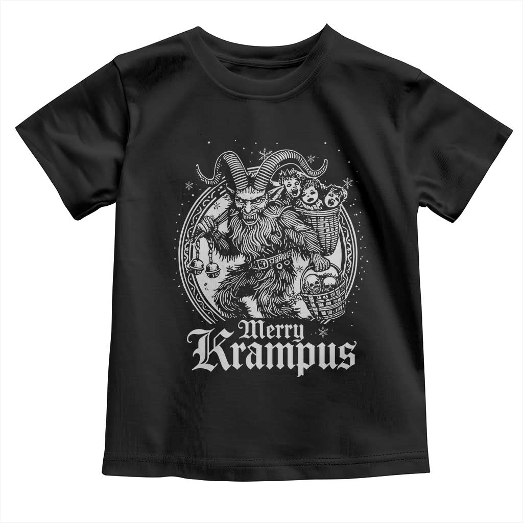 Christmas Krampus Toddler T Shirt Merry Krampus Norse Pagan Yule Horror Xmas TS11 Black Print Your Wear
