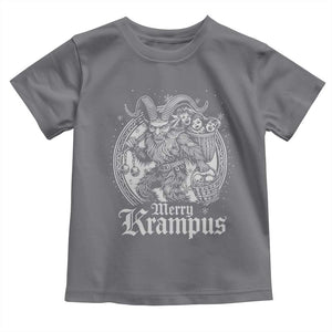 Christmas Krampus Toddler T Shirt Merry Krampus Norse Pagan Yule Horror Xmas TS11 Charcoal Print Your Wear