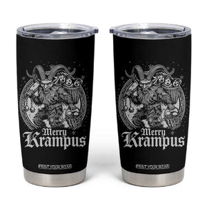 Christmas Krampus Tumbler Cup Merry Krampus Norse Pagan Yule Horror Xmas TS11 Black Print Your Wear