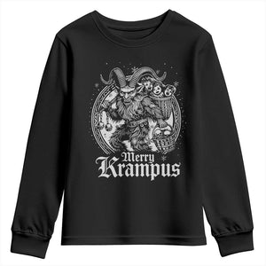 Christmas Krampus Youth Sweatshirt Merry Krampus Norse Pagan Yule Horror Xmas TS11 Black Print Your Wear