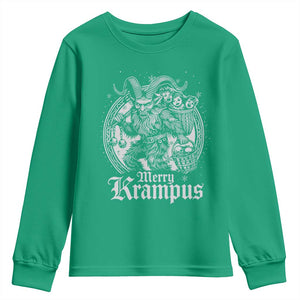 Christmas Krampus Youth Sweatshirt Merry Krampus Norse Pagan Yule Horror Xmas TS11 Irish Green Print Your Wear