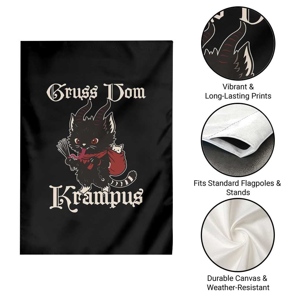 Christmas Krampus Cat Garden Flag Gruss Vom Krampus Pagan Yule Xmas TS11 Print Your Wear