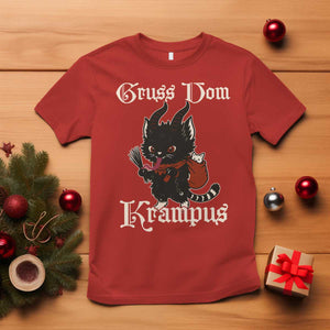 Christmas Krampus Cat T Shirt Gruss Vom Krampus Pagan Yule Xmas TS11 Red Print Your Wear