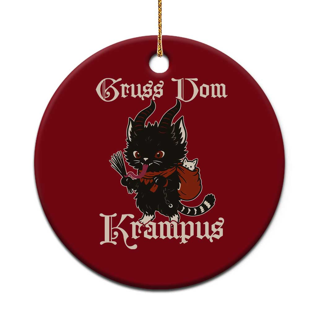 Christmas Krampus Cat Ceramic Ornament Gruss Vom Krampus Pagan Yule Xmas TS11 1pc Red Print Your Wear